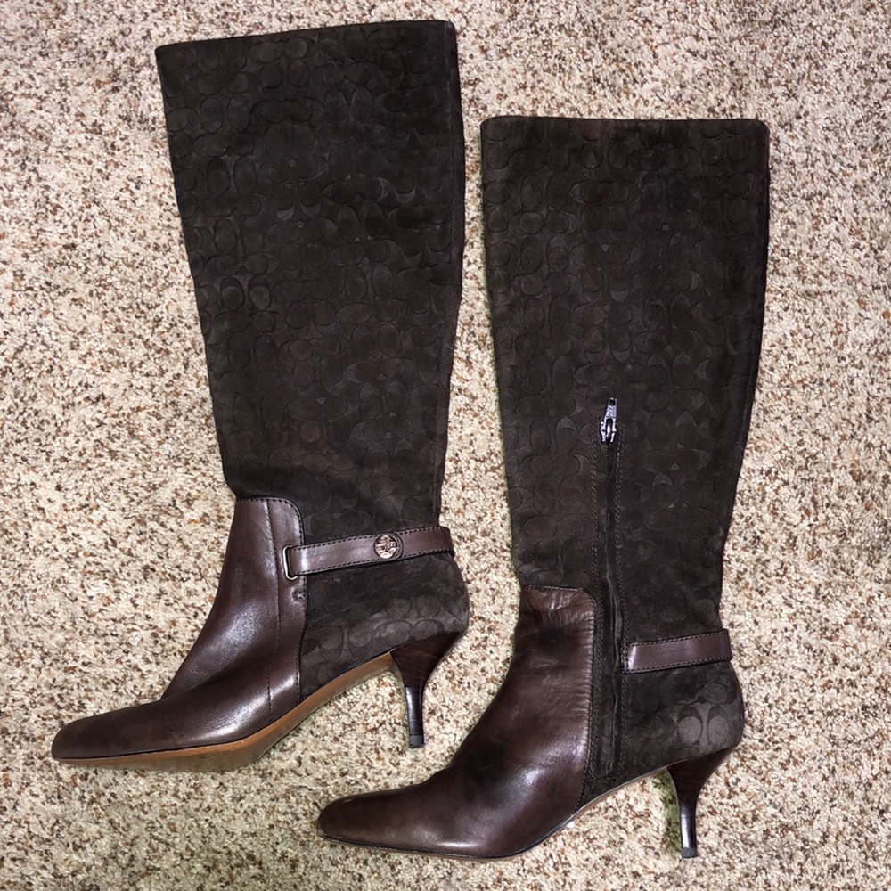 Coach heeled Fara boots